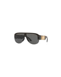 Versace Flat Frame Oval Medusa Temple Sun Glasses